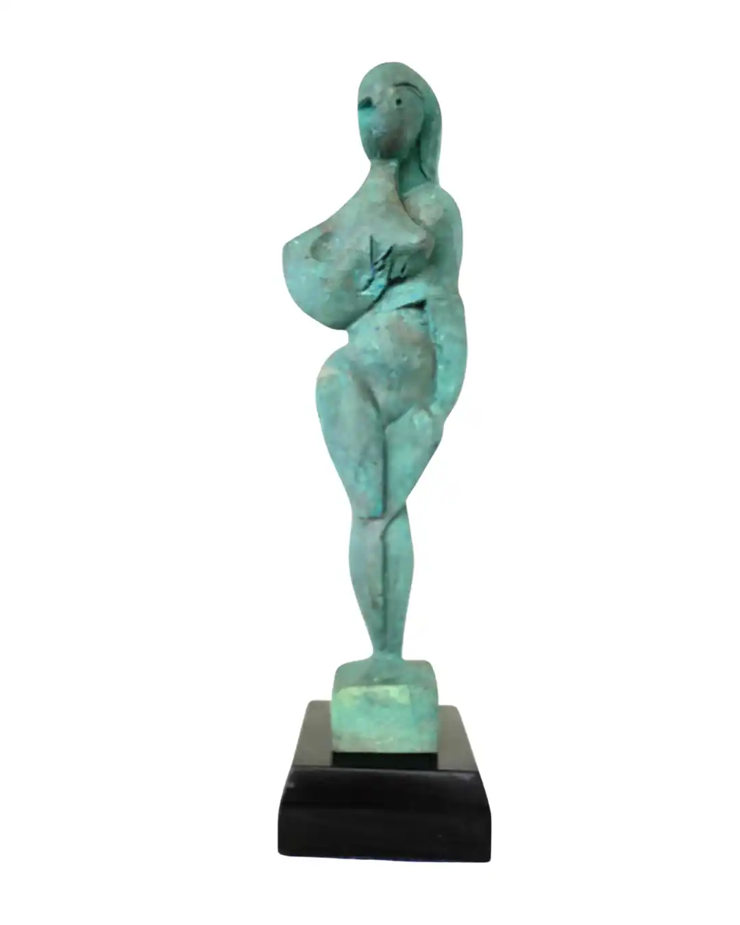 Mujer Geométrica - Resin Sculpture by Rodolfo Navarro
