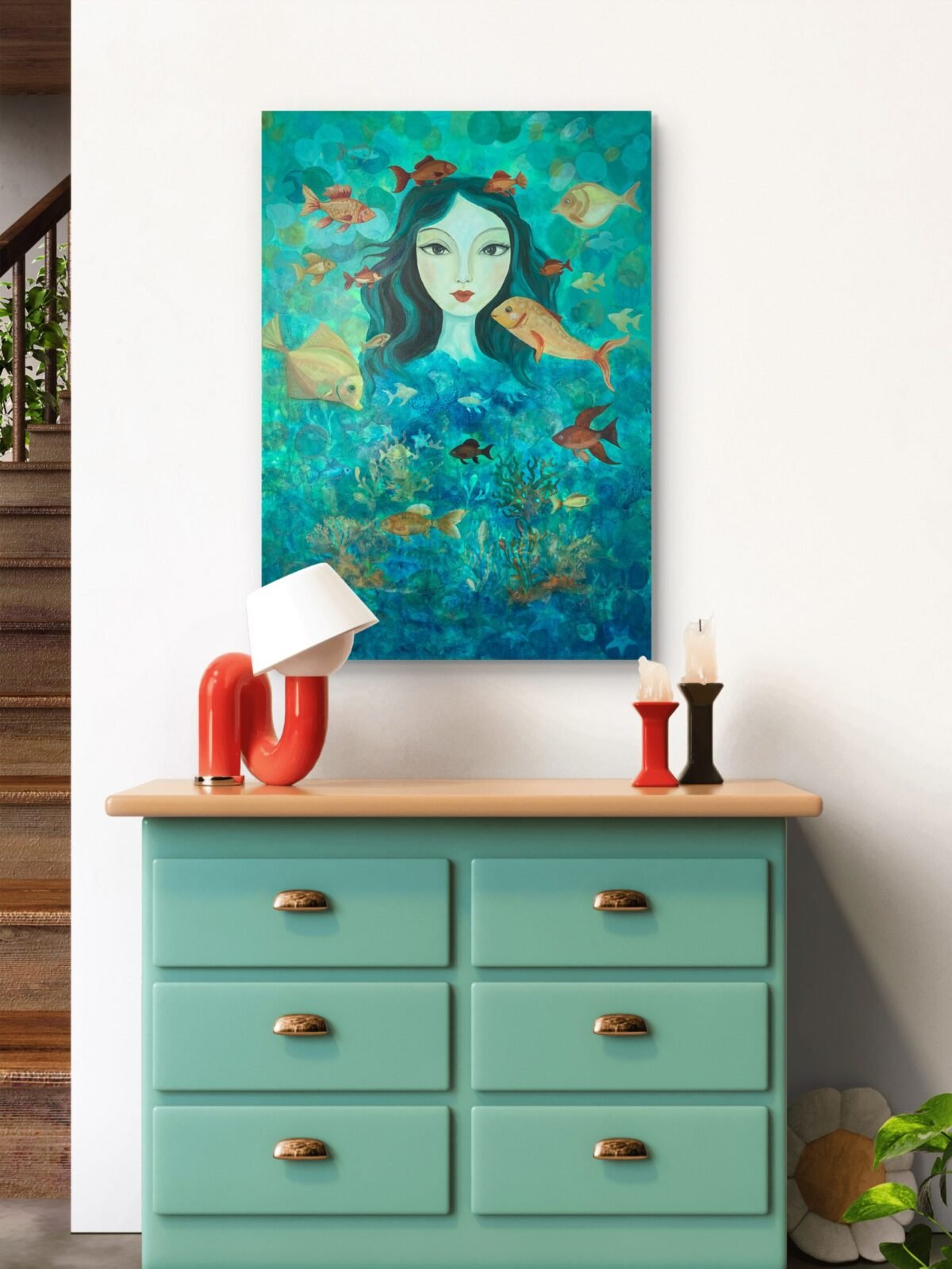 Allowing to Flow – Original Acrylic - Oil Painting - Image 2