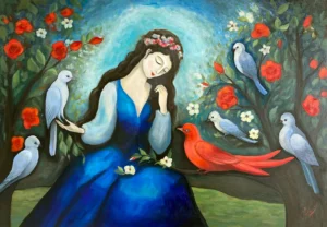 Priestess of Love – Original Oil Painting