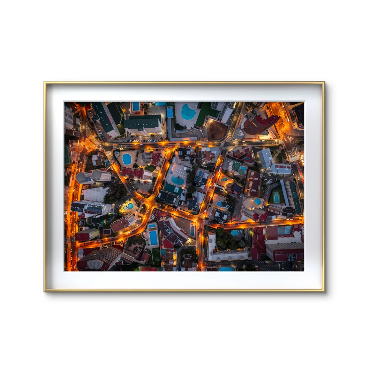 Benidorm - City Lights Mosaic - Mediterranean Landscape Photography - Image 7