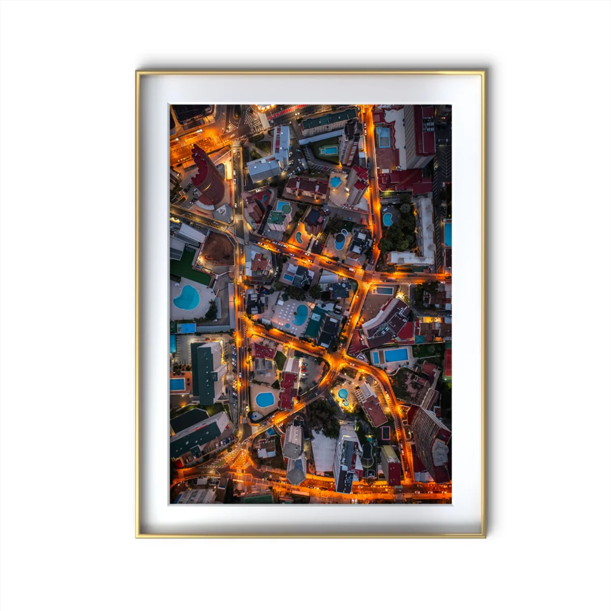 Benidorm - City Lights Mosaic - Mediterranean Landscape Photography - Image 5
