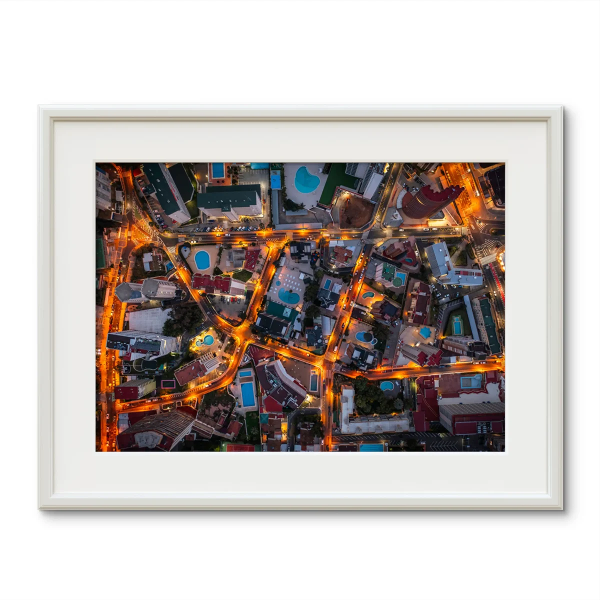 Benidorm - City Lights Mosaic - Mediterranean Landscape Photography - Image 6