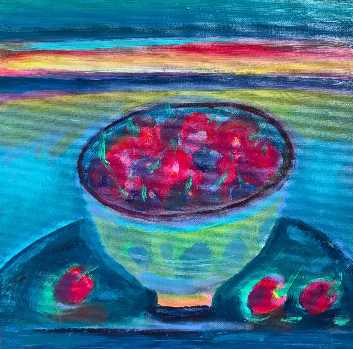 Puesta de sol cereza – Original Oil Painting