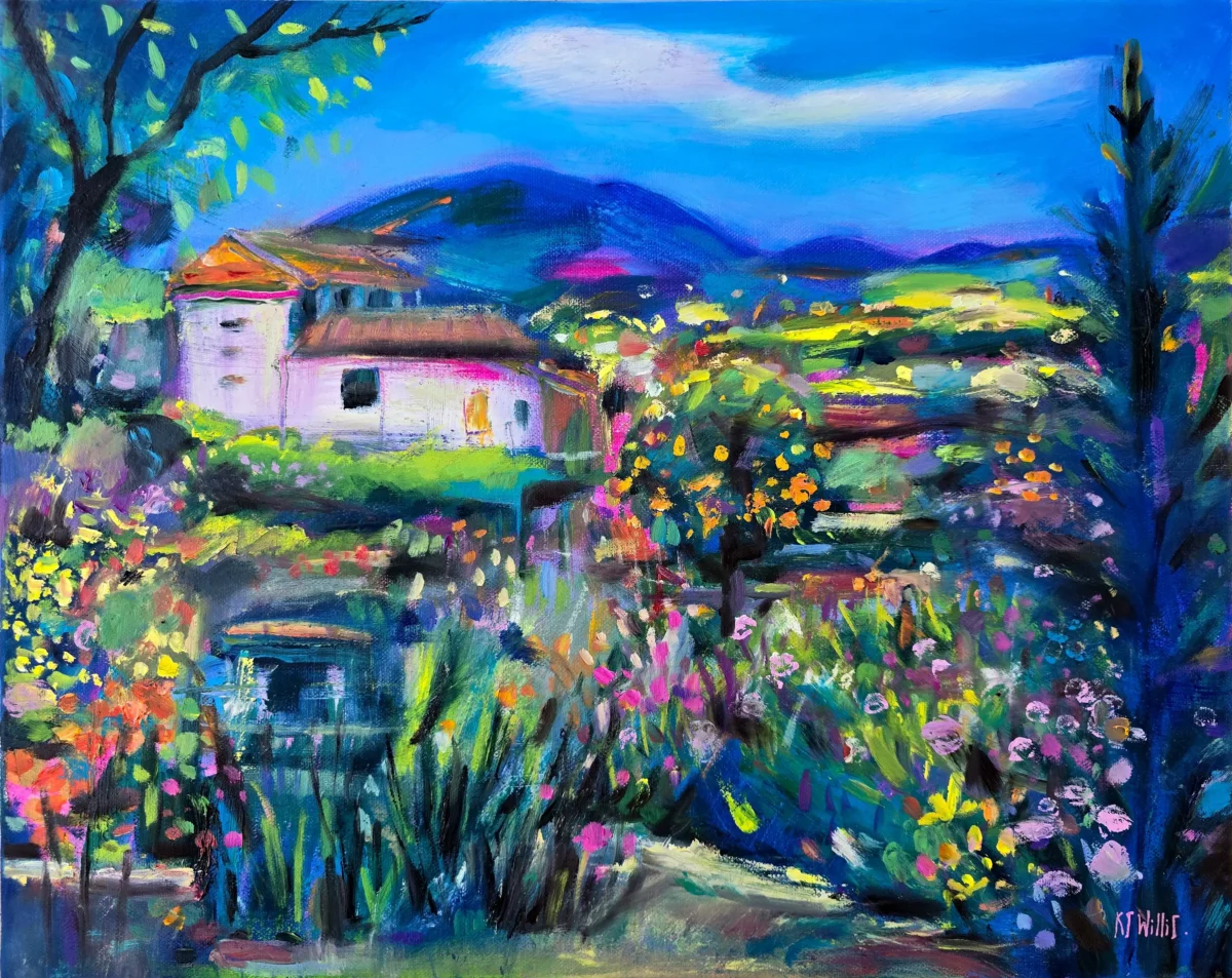 Mediterranean Garden  – Original Oil Painting