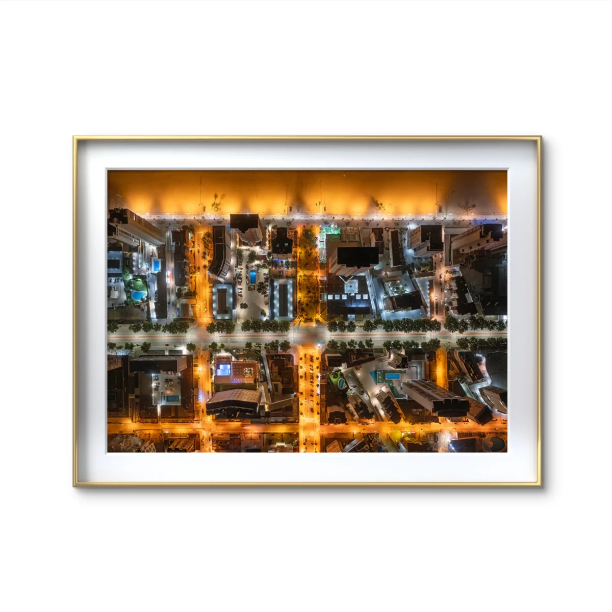 Benidorm - Neon Grid - Mediterranean Landscape Photography - Image 5