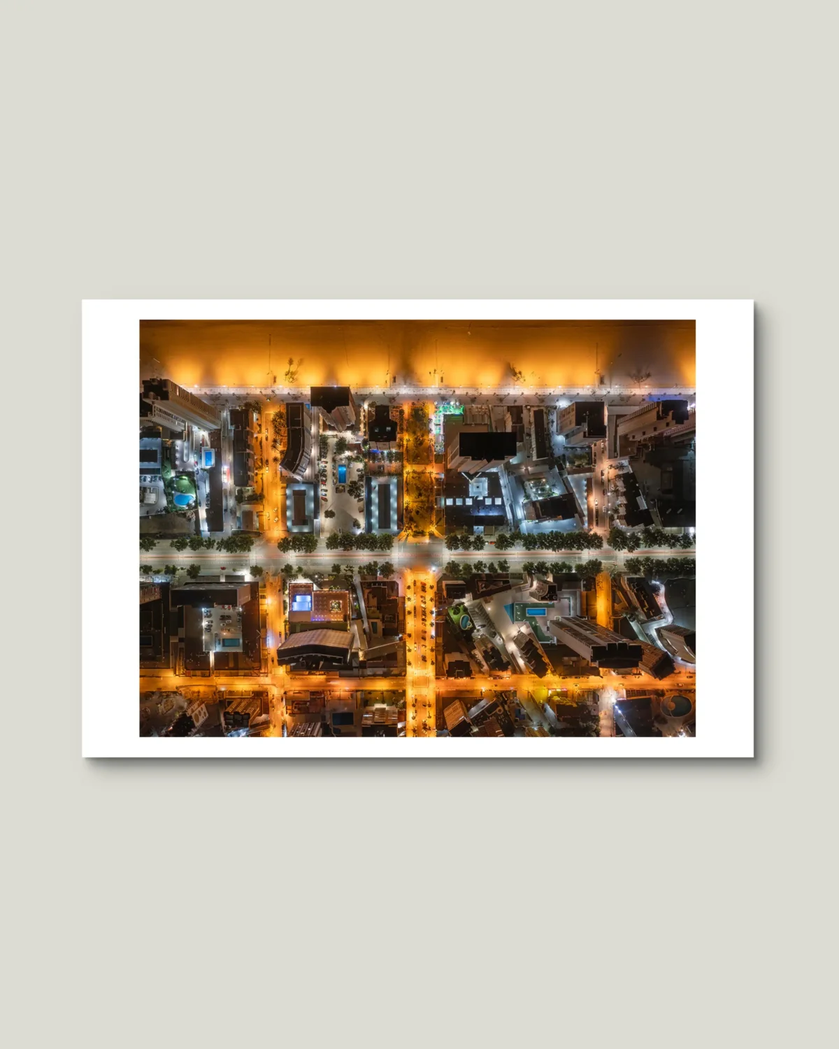 Benidorm - Neon Grid - Mediterranean Landscape Photography - Image 3