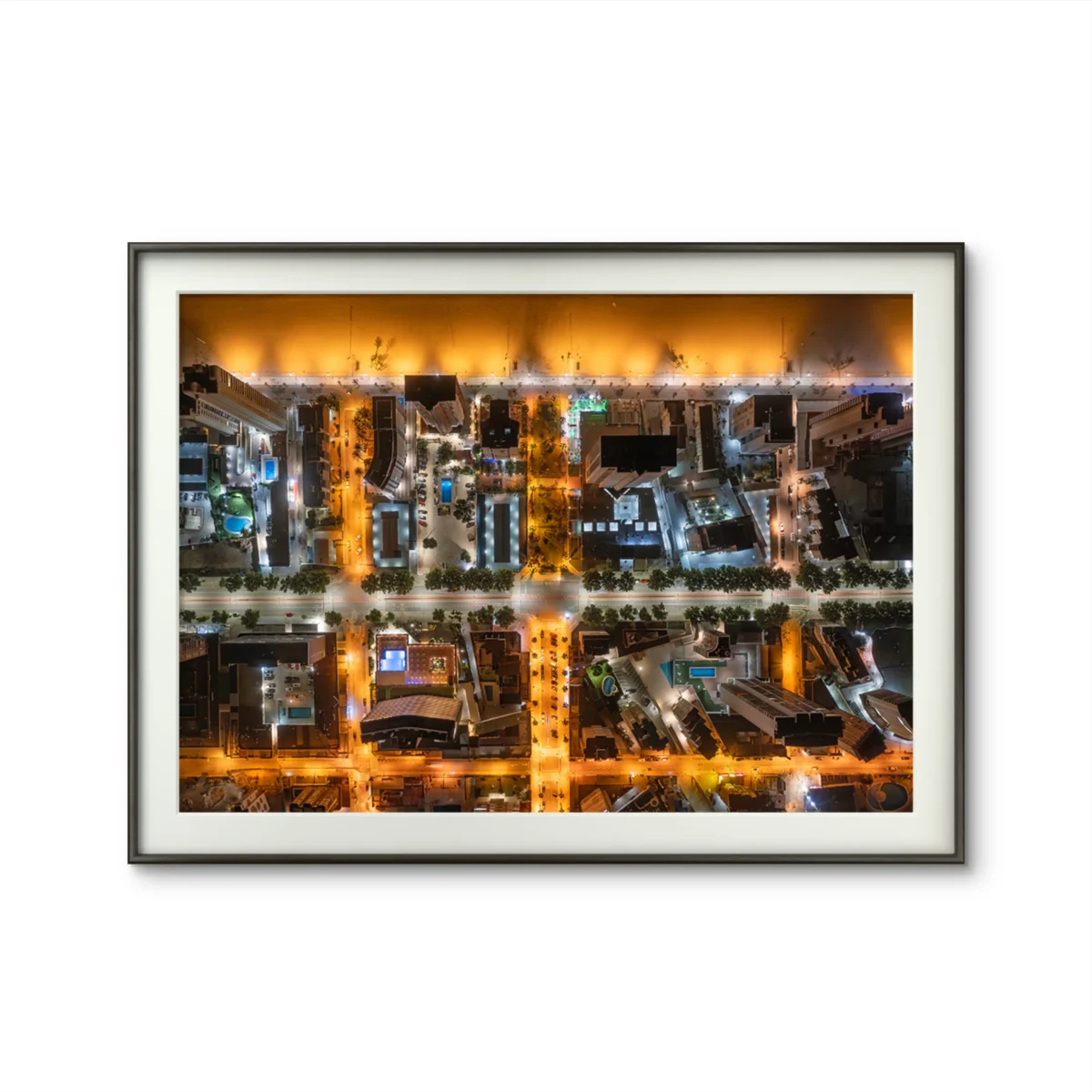 Benidorm - Neon Grid - Mediterranean Landscape Photography - Image 6