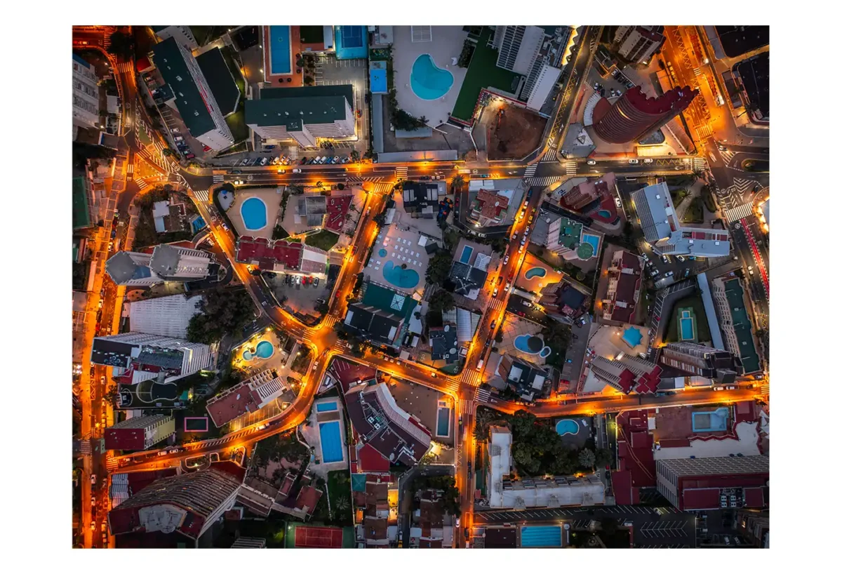 Benidorm - City Lights Mosaic - Mediterranean Landscape Photography - Image 2