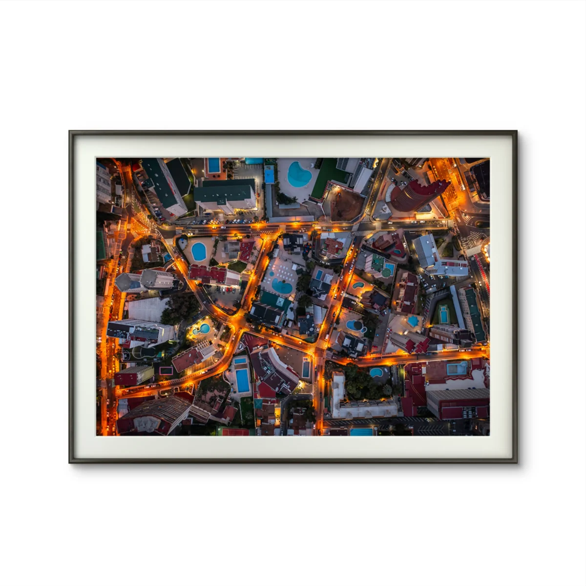 Benidorm - City Lights Mosaic - Mediterranean Landscape Photography - Image 4