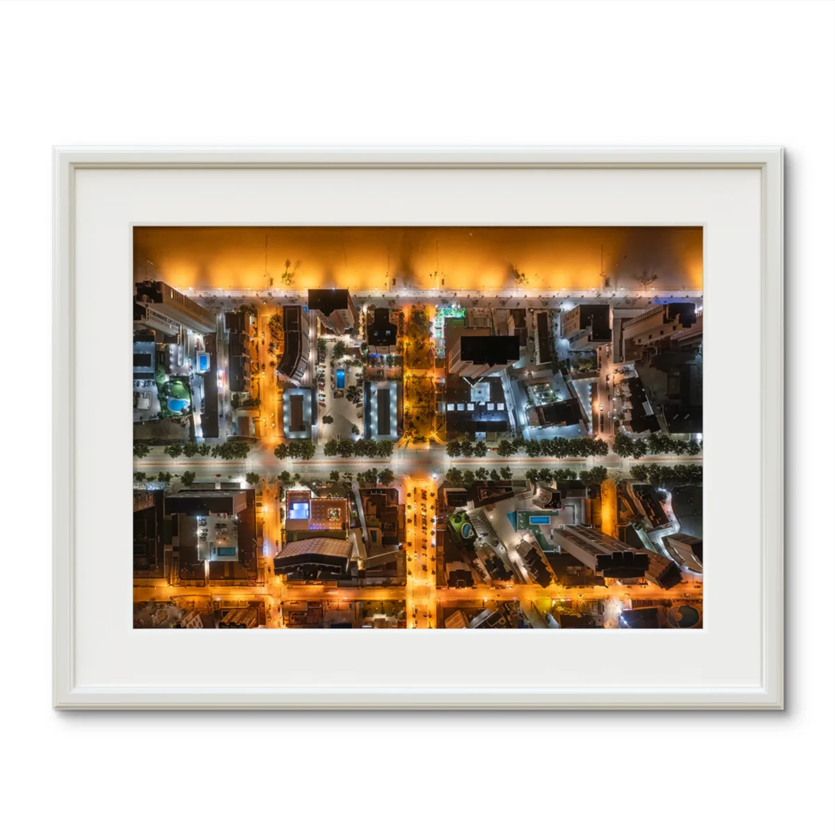 Benidorm - Neon Grid - Mediterranean Landscape Photography - Image 4