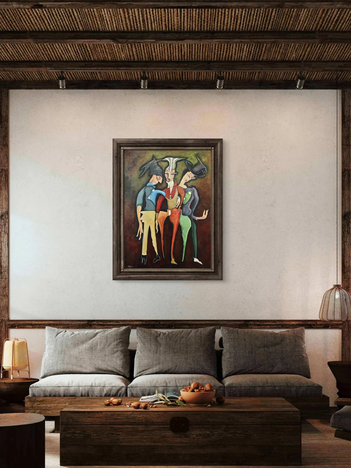 Guys With Hats - Original Acrylic Painting - Image 8