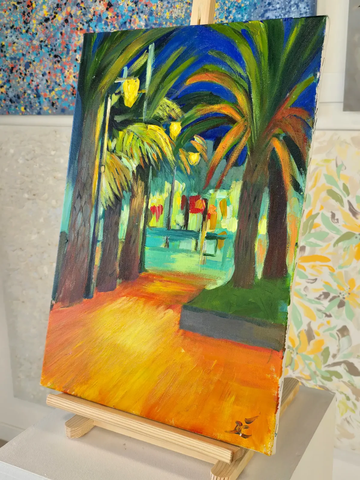 La Vista Nocturna, Acrylic on Canvas, Original Painting - Image 3