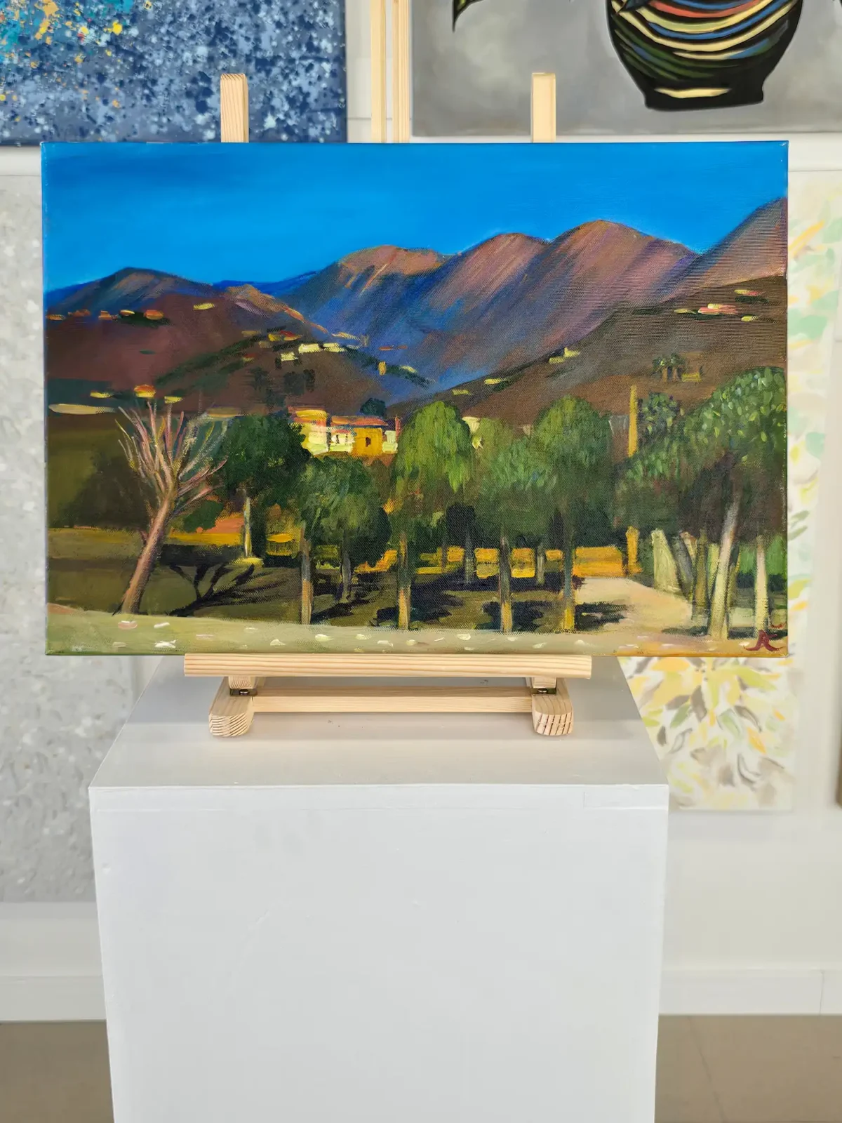 Paisaje del Montañas, Acrylic on Canvas, Original Painting - Image 4