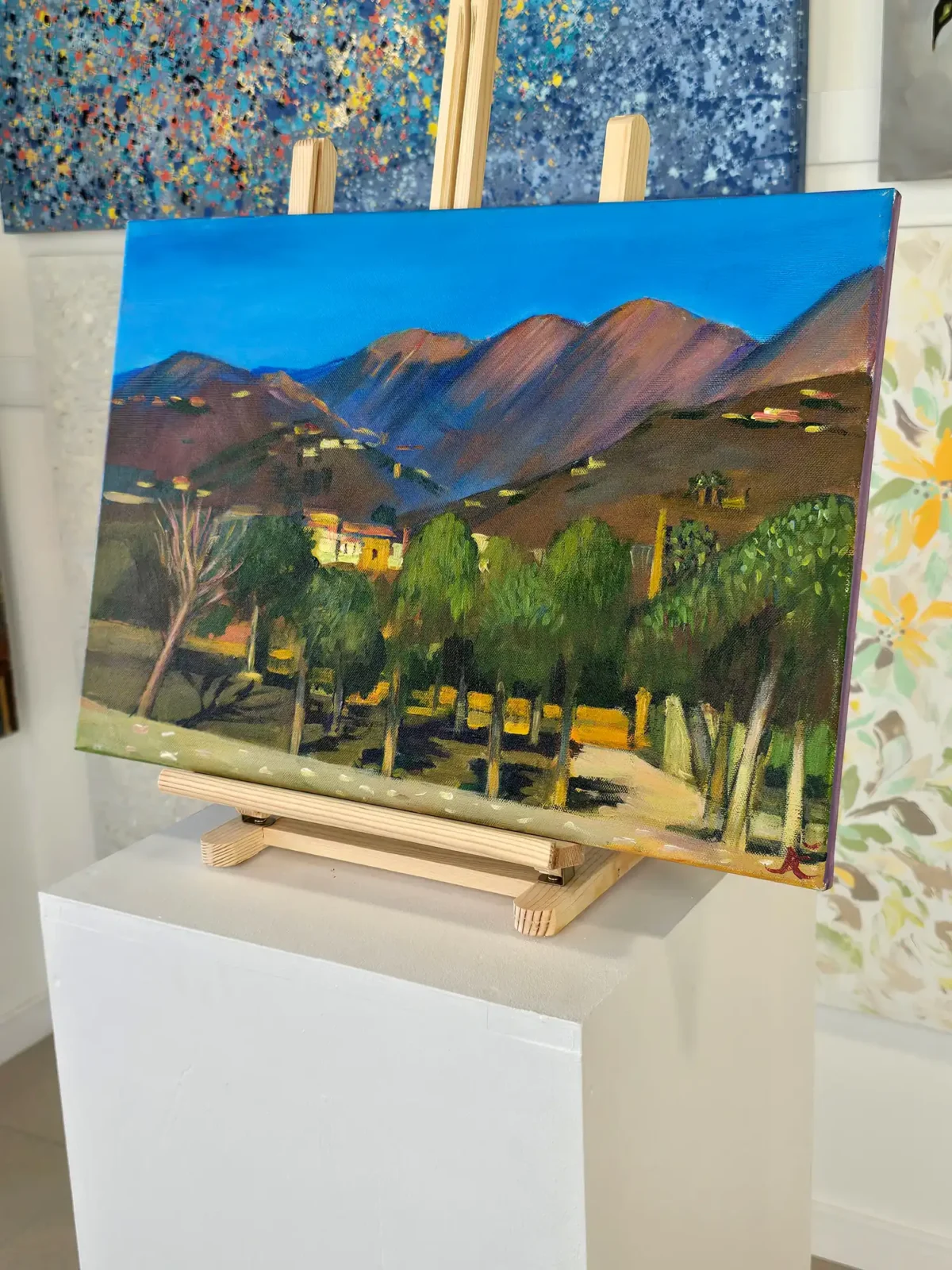 Paisaje del Montañas, Acrylic on Canvas, Original Painting - Image 3
