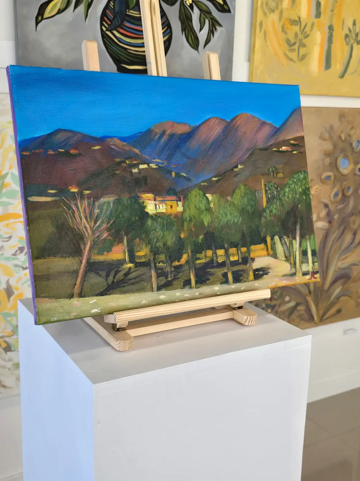 Paisaje del Montañas, Acrylic on Canvas, Original Painting - Image 2