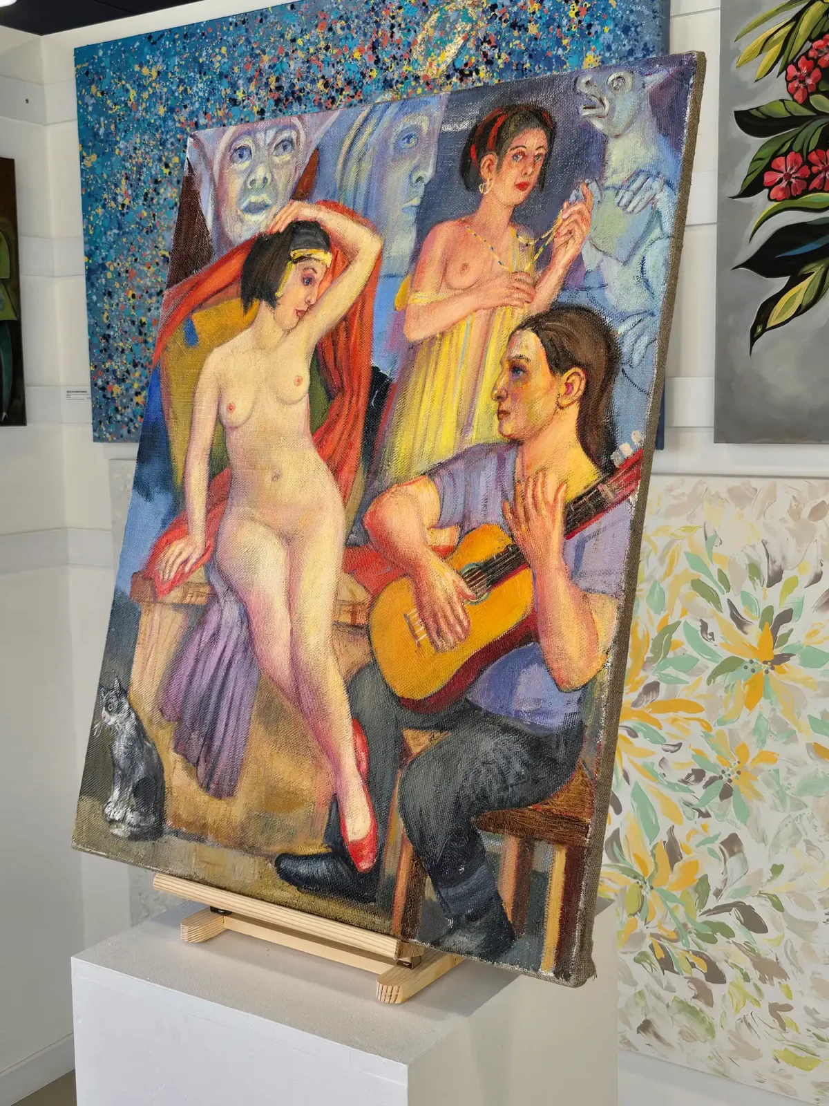 La Música, Oil on Canvas, Original Painting - Image 7