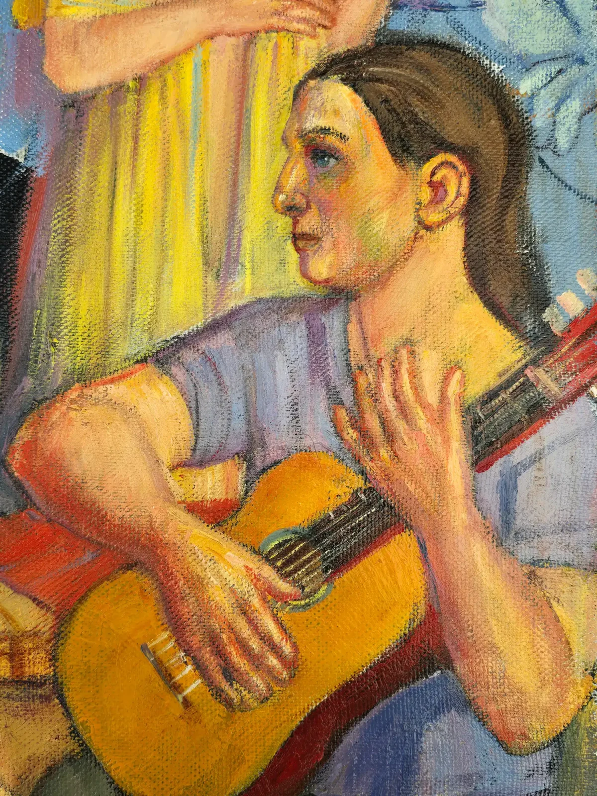 La Música, Oil on Canvas, Original Painting - Image 3