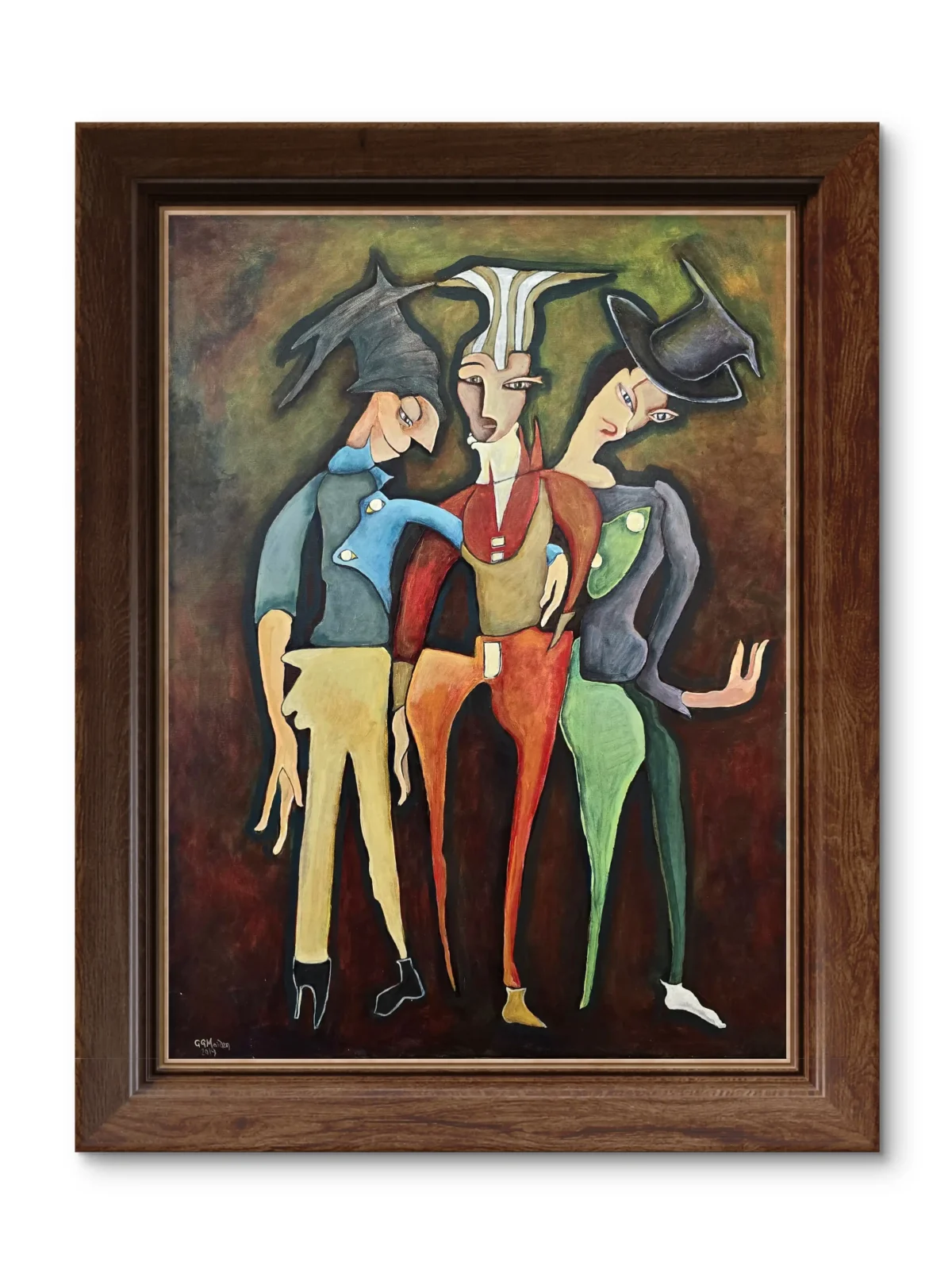Guys With Hats - Original Acrylic Painting - Image 3