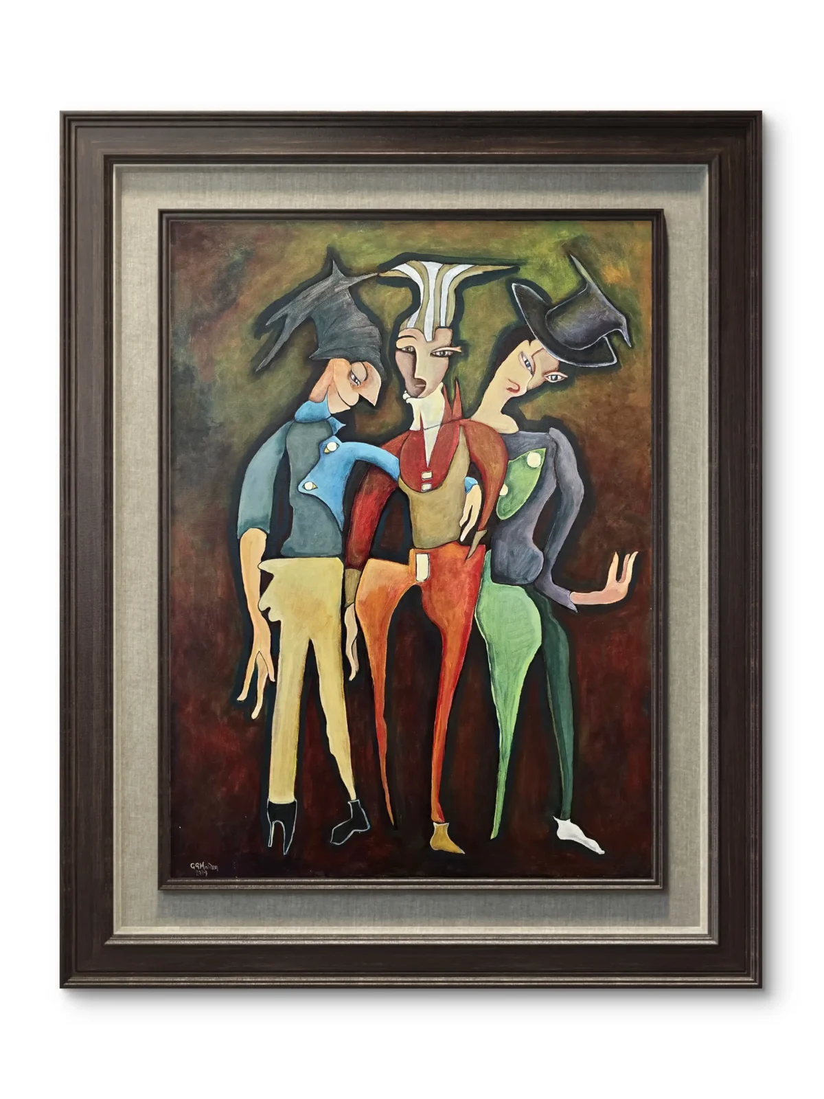 Guys With Hats - Original Acrylic Painting - Image 6