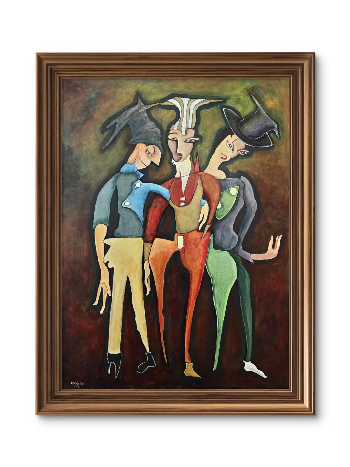 Guys With Hats - Original Acrylic Painting - Image 5