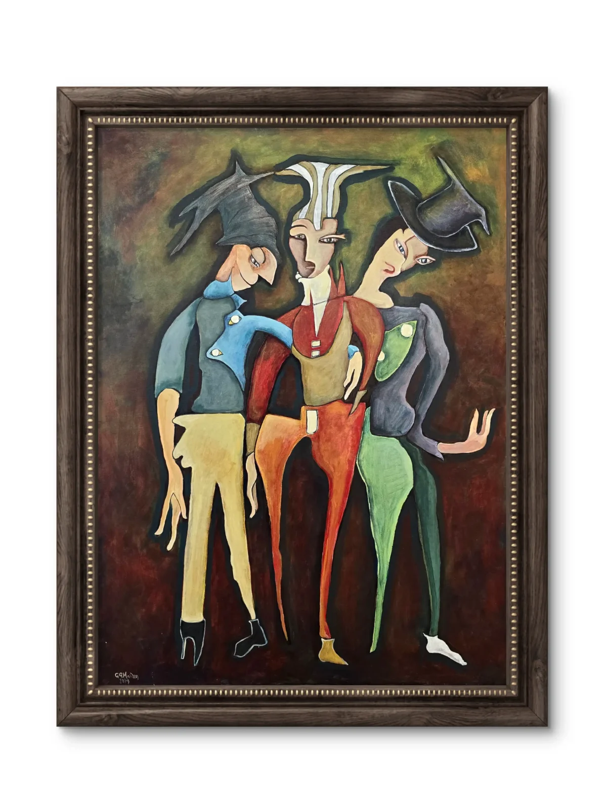 Guys With Hats - Original Acrylic Painting - Image 4